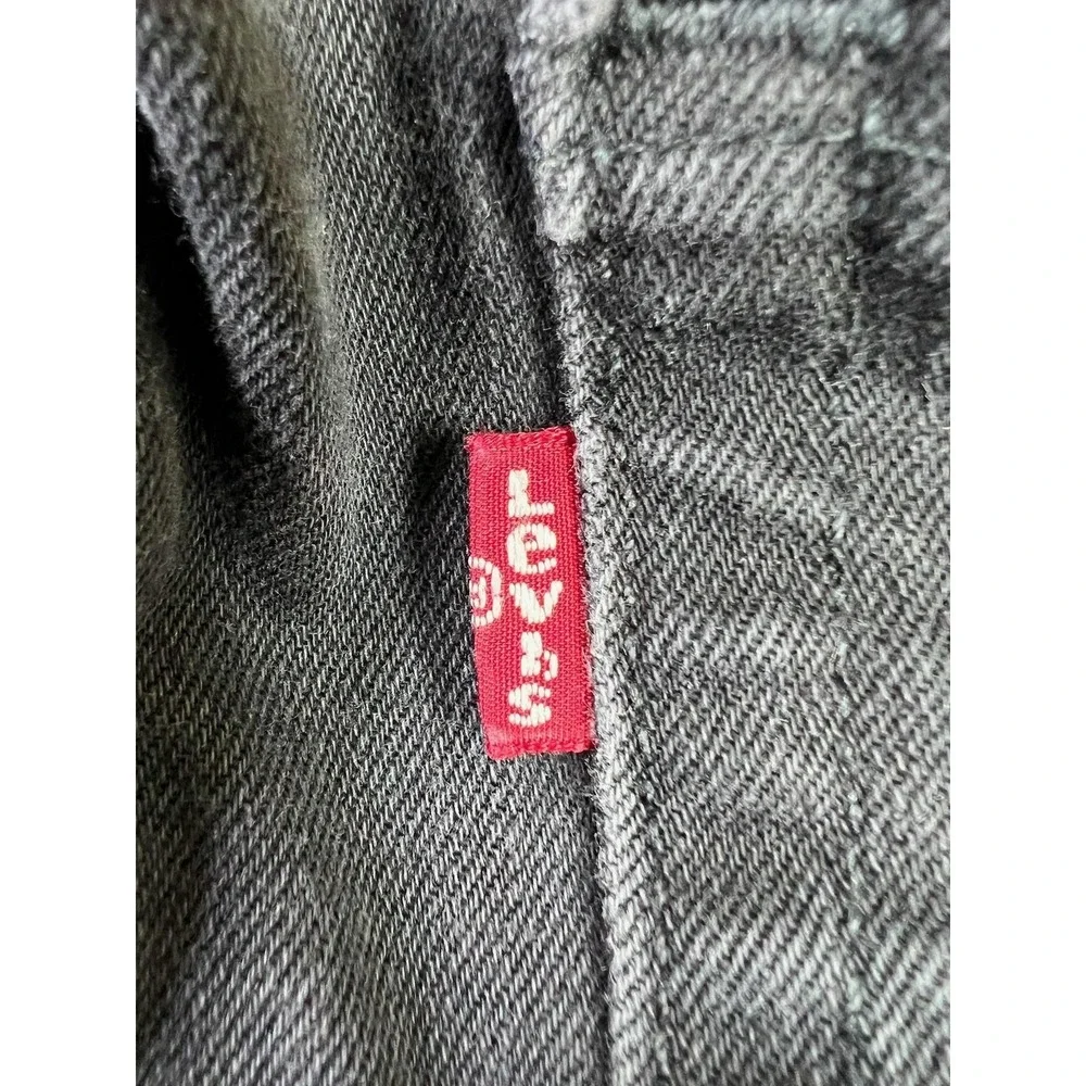 Levis 502 Mens 30x32 Black Regular Tapered‎ Stretch Denim Jeans Dark Wash